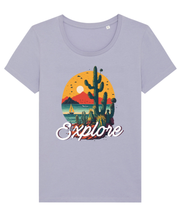 Explore - plaja cu cactusi si apus de soare Lavender