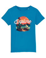 Explore - plaja cu cactusi si apus de soare Tricou mânecă scurtă  Copii Mini Creator