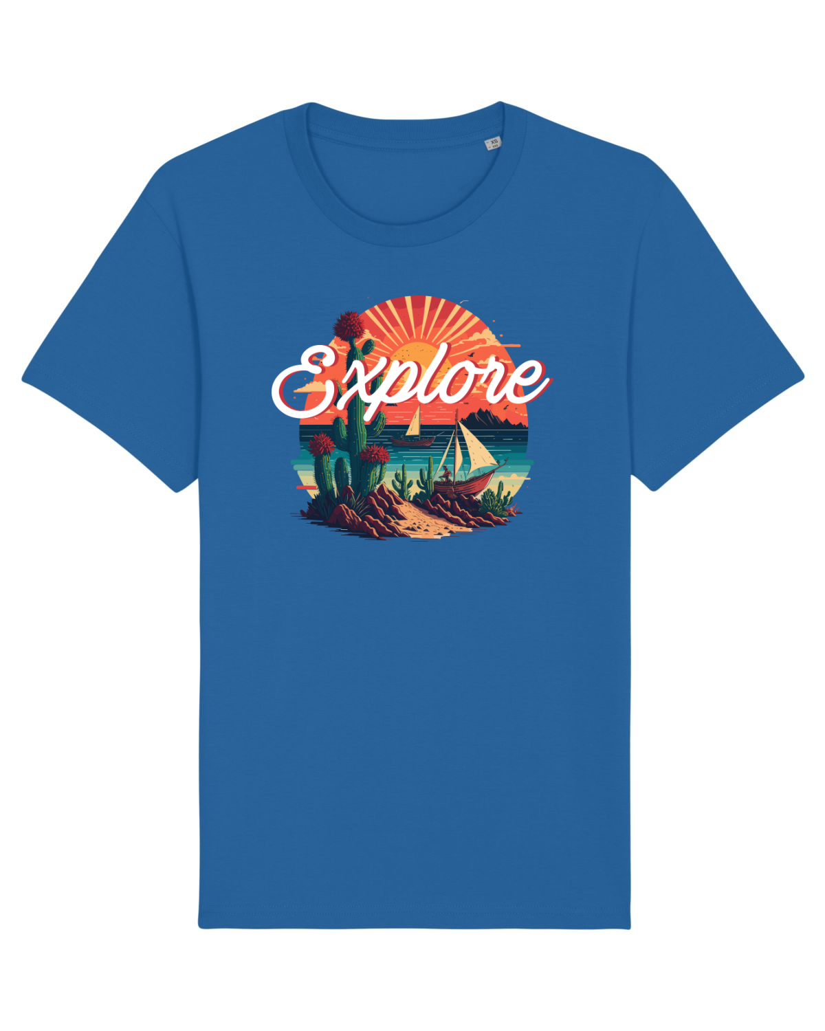 Tricou mânecă scurtă Unisex Rocker Royal Blue