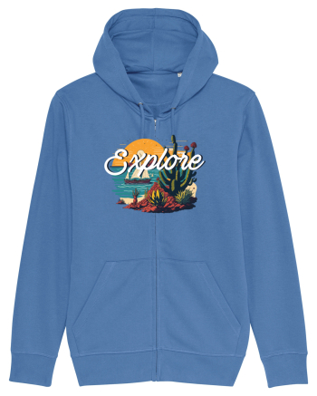 Explore - plaja cu cactusi si apus de soare Bright Blue