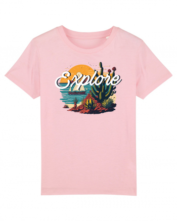 Explore - plaja cu cactusi si apus de soare Cotton Pink