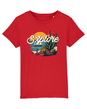 Explore - plaja cu cactusi si apus de soare Red