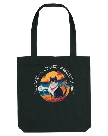 Live Love Rescue Cat 1 Black