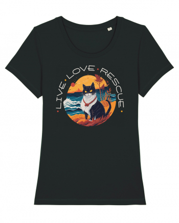 Live Love Rescue Cat 1 Black
