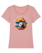 Live Love Rescue Cat 1 Tricou mânecă scurtă guler larg fitted Damă Expresser