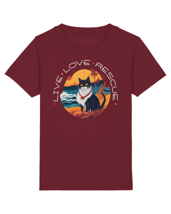 Live Love Rescue Cat 1 Burgundy