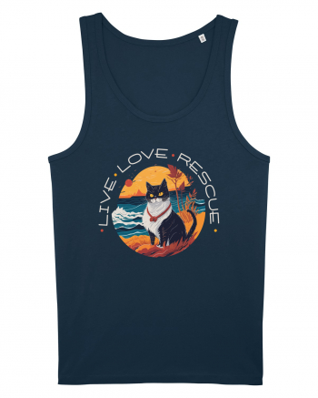 Live Love Rescue Cat 1 Navy
