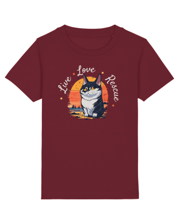 Live Love Rescue Cat 2 Burgundy