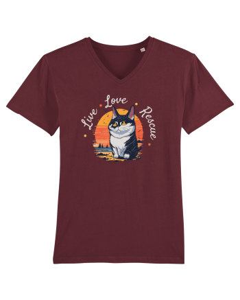 Live Love Rescue Cat 2 Burgundy
