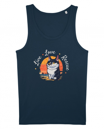 Live Love Rescue Cat 2 Navy