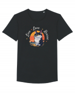 Live Love Rescue Cat 2 Tricou mânecă scurtă guler larg Bărbat Skater