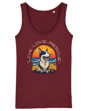 Live Love Rescue Burgundy