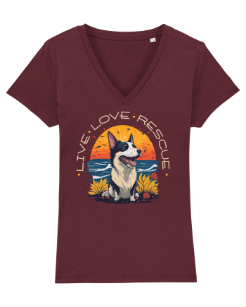 Live Love Rescue Burgundy