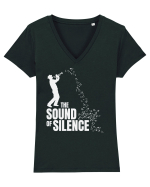sound of silence Tricou mânecă scurtă guler V Damă Evoker