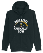 BEER LEVEL CRITICALLY LOW Hanorac cu fermoar Unisex Connector