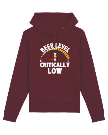 BEER LEVEL CRITICALLY LOW Burgundy