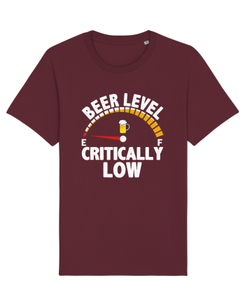 BEER LEVEL CRITICALLY LOW Burgundy