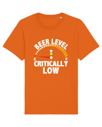 BEER LEVEL CRITICALLY LOW Bright Orange
