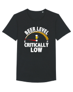 BEER LEVEL CRITICALLY LOW Tricou mânecă scurtă guler larg Bărbat Skater