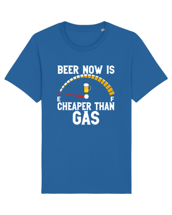 BEER NOW IS CHEAPER THAN GAS Royal Blue