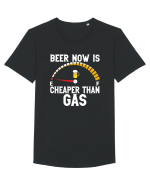 BEER NOW IS CHEAPER THAN GAS Tricou mânecă scurtă guler larg Bărbat Skater