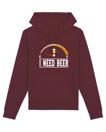 I NEED BEER Burgundy