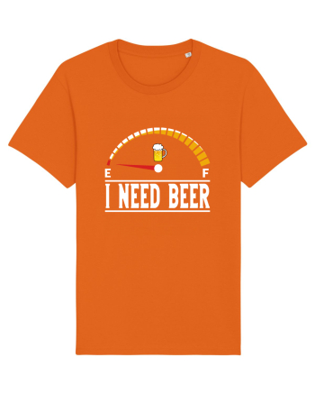 I NEED BEER Bright Orange