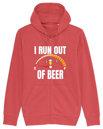 I RUN OUT OF BEER Carmine Red
