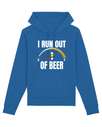 I RUN OUT OF BEER Royal Blue