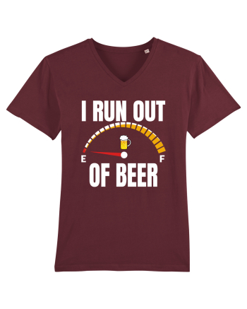 I RUN OUT OF BEER Burgundy