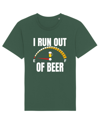 I RUN OUT OF BEER Bottle Green