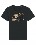 Live Love Rescue Dog -3 Tricou mânecă scurtă Unisex Rocker