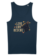 Live Love Rescue Dog -3 Maiou Bărbat Runs
