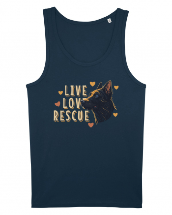Live Love Rescue Dog -3 Navy