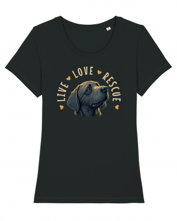 Live Love Rescue - dog 4 Black
