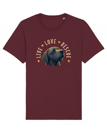 Live Love Rescue - dog 4 Burgundy