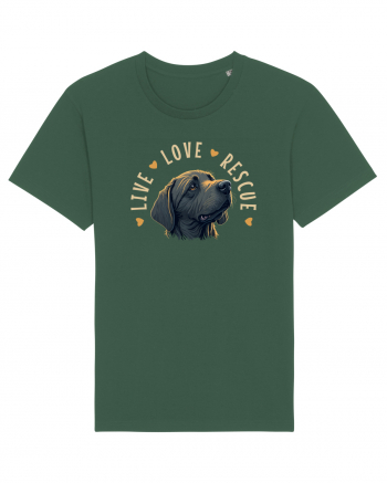 Live Love Rescue - dog 4 Bottle Green