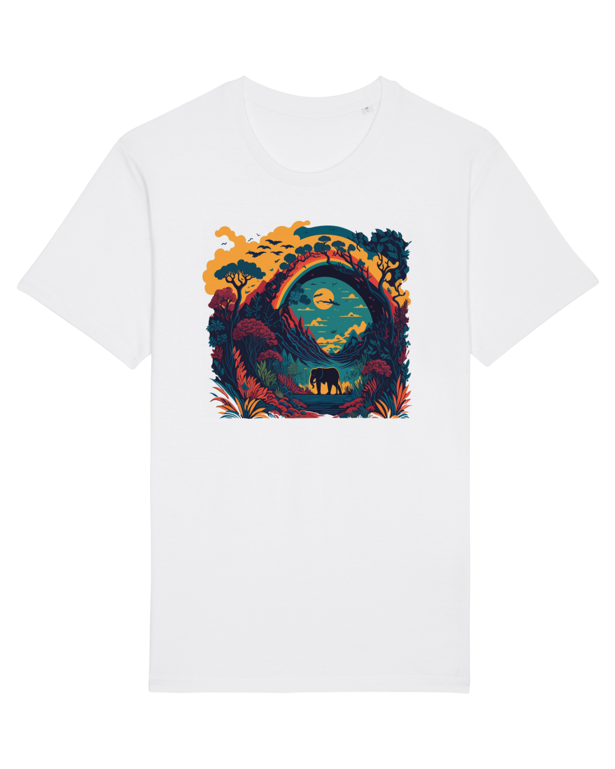 Tricou mânecă scurtă Unisex Rocker White