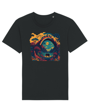 Magic jungle - blue elephant Black