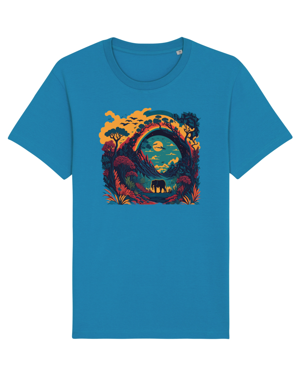 Tricou mânecă scurtă Unisex Rocker Azur