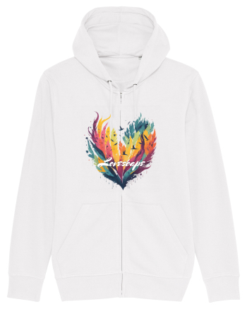 Lovescape - feather birds landscape White