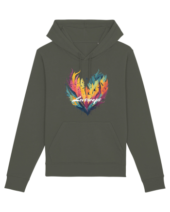 Lovescape - feather birds landscape Khaki