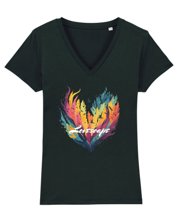 Lovescape - feather birds landscape Black