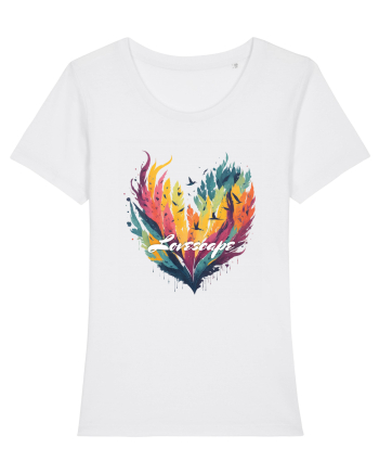 Lovescape - feather birds landscape White