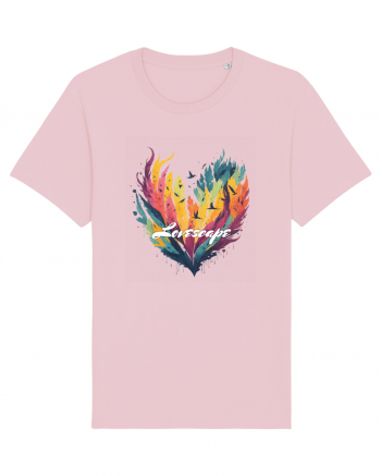 Lovescape - feather birds landscape Cotton Pink