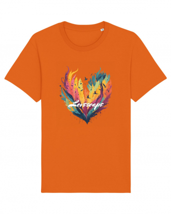 Lovescape - feather birds landscape Bright Orange