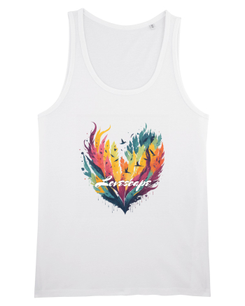 Lovescape - feather birds landscape White