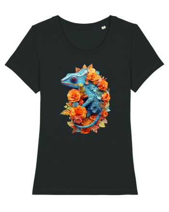 Cameleon printre flori Black