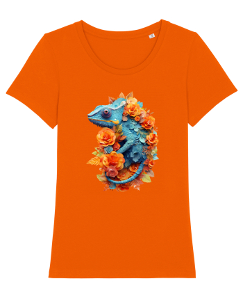 Cameleon printre flori Bright Orange