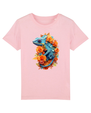 Cameleon printre flori Cotton Pink